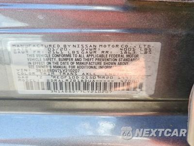 Zdjęcie 12 z 12 samochodu: 2020 NISSAN SENTRA SR VIN:3N1AB8DV7LY210207 - miniatura