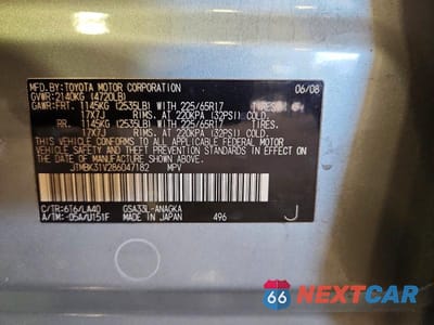 Zdjęcie 13 z 13 samochodu: 2008 TOYOTA RAV4 LIMITED VIN:JTMBK31V286047182 - miniatura