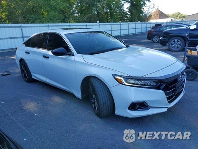 Czwarte zdjęcie samochodu z boku: 2021 HONDA ACCORD SPORT VIN:1HGCV1F31NA090297 - miniatura