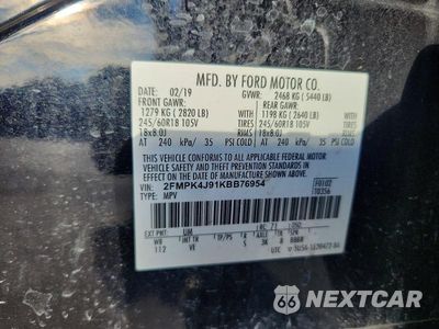 Zdjęcie 13 z 13 samochodu: 2019 FORD EDGE SEL VIN:2FMPK4J91KBB76954 - miniatura