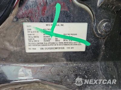 Zdjęcie 13 z 13 samochodu: 2021 TESLA MODEL Y VIN:5YJYGDEE3MF281535 - miniatura