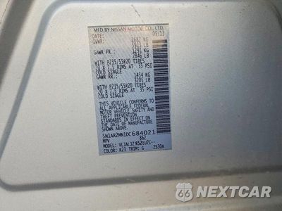 Zdjęcie 13 z 13 samochodu: 2013 NISSAN PATHFINDER S VIN:5N1AR2MN1DC684021 - miniatura