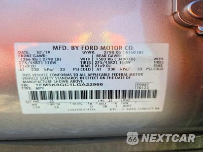 Zdjęcie 14 z 14 samochodu: 2020 FORD EXPLORER ST VIN:1FM5K8GC1LGA22966 - miniatura