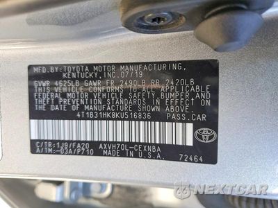 Zdjęcie 13 z 13 samochodu: 2019 TOYOTA CAMRY LE VIN:4T1B31HK8KU516836 - miniatura