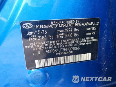 Zdjęcie 12 z 12 samochodu: 2017 HYUNDAI ELANTRA LIMITED VIN:5NPD84LF7HH009066 - miniatura