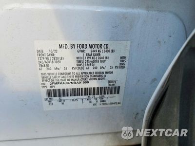 Zdjęcie 14 z 14 samochodu: 2022 FORD EDGE SEL VIN:2FMPK4J97NBA91900 - miniatura