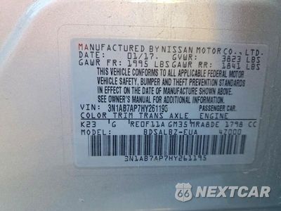 Zdjęcie 12 z 12 samochodu: 2017 NISSAN SENTRA S VIN:3N1AB7AP7HY261195 - miniatura