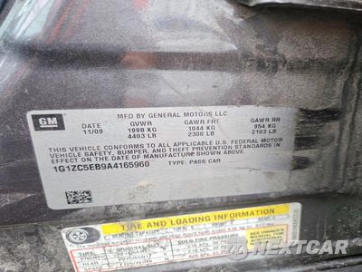 Zdjęcie 12 z 12 samochodu: 2010 CHEVROLET MALIBU 1LT VIN:1G1ZC5EB9A4165960 - miniatura