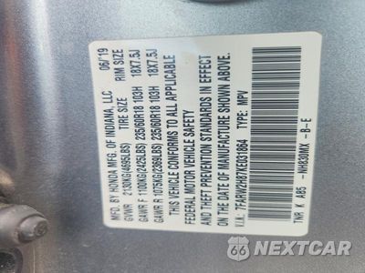 Zdjęcie 13 z 13 samochodu: 2019 HONDA CR-V EXL VIN:7FARW2H87KE031864 - miniatura