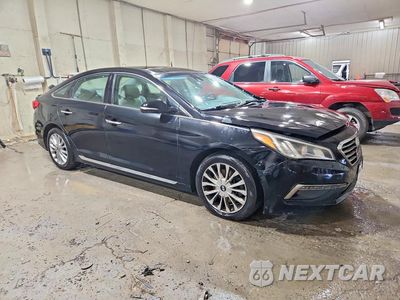 Czwarte zdjęcie samochodu z boku: 2015 HYUNDAI SONATA LIMITED VIN:5NPE34AF6FH129069 - miniatura