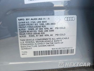 Zdjęcie 13 z 13 samochodu: 2025 AUDI Q4 E-TRON PREMIUM VIN:WA1KUBFZ9SP039737 - miniatura