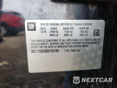 Zdjęcie 12 z 12 samochodu: 2016 CHEVROLET IMPALA LT VIN:2G1115S30G9153184 - miniatura