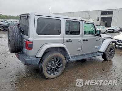 Trzecie zdjęcie samochodu z tyłu: 2021 JEEP WRANGLER UNLIMITED SAHARA 4XE VIN:1C4JJXP68MW760121 - miniatura