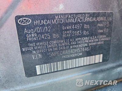 Zdjęcie 12 z 12 samochodu: 2013 HYUNDAI SONATA SE 2.0T VIN:5NPEC4AB4DH574467 - miniatura