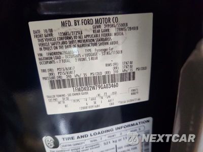 Zdjęcie 14 z 14 samochodu: 2009 FORD TAURUS X SEL VIN:1FMDK02W79GA03460 - miniatura