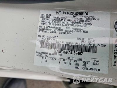 Zdjęcie 12 z 12 samochodu: 2010 FORD FUSION SE VIN:3FAHP0HA4AR189402 - miniatura