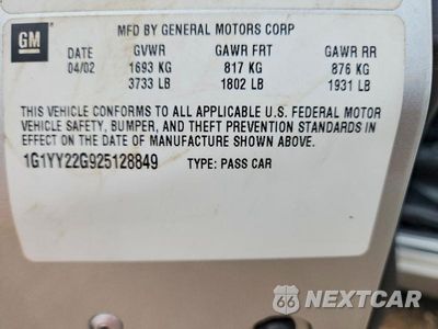 Zdjęcie 12 z 12 samochodu: 2002 CHEVROLET CORVETTE VIN:1G1YY22G925128849 - miniatura