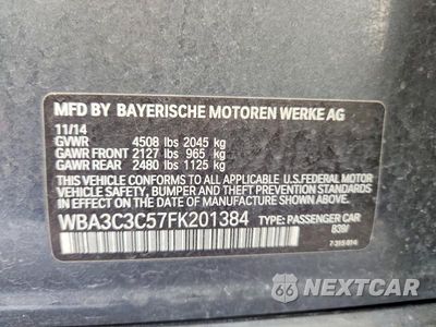 Zdjęcie 12 z 12 samochodu: 2015 BMW 320 I XDRIVE VIN:WBA3C3C57FK201384 - miniatura