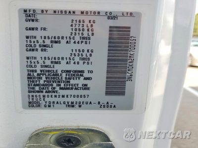 Zdjęcie 14 z 14 samochodu: 2021 NISSAN NV200 SV VIN:3N6CM0KN2MK700057 - miniatura