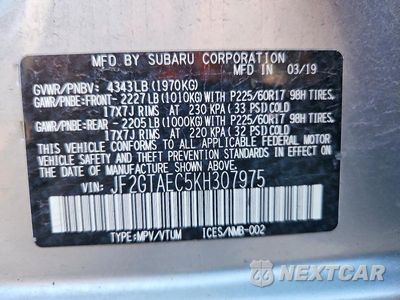 Zdjęcie 12 z 12 samochodu: 2019 SUBARU CROSSTREK PREMIUM VIN:JF2GTAEC5KH307975 - miniatura