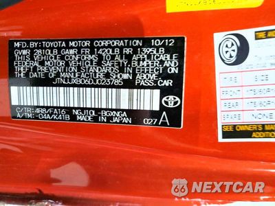 Zdjęcie 12 z 12 samochodu: 2013 SCION IQ BASE VIN:JTNJJXB06DJ023785 - miniatura