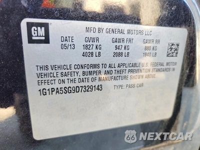 Zdjęcie 12 z 12 samochodu: 2013 CHEVROLET CRUZE LS VIN:1G1PA5SG9D7329143 - miniatura