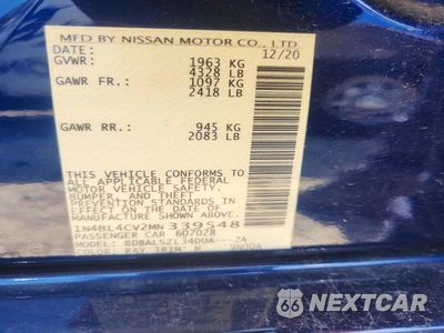 Zdjęcie 13 z 13 samochodu: 2021 NISSAN ALTIMA SR VIN:1N4BL4CV2MN339548 - miniatura