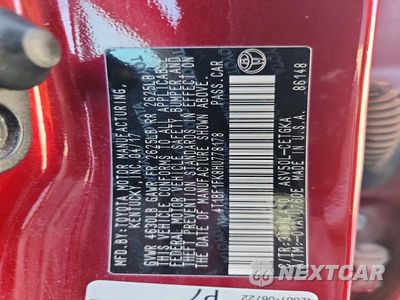 Zdjęcie 13 z 13 samochodu: 2017 TOYOTA CAMRY XLE VIN:4T1BF1FK8HU778178 - miniatura
