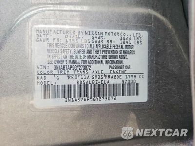 Zdjęcie 13 z 13 samochodu: 2016 NISSAN SENTRA VIN:3N1AB7AP9GY273072 - miniatura