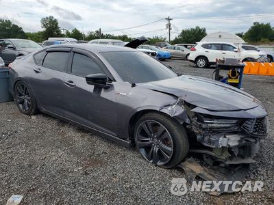 Czwarte zdjęcie samochodu z boku: 2021 ACURA TLX TECH A VIN:19UUB6F50MA009087 - miniatura
