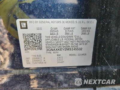 Zdjęcie 12 z 12 samochodu: 2021 CHEVROLET EQUINOX LT VIN:3GNAXKEV2MS145532 - miniatura