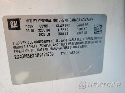 Zdjęcie 13 z 13 samochodu: 2017 BUICK REGAL VIN:2G4GM5EX4H9124789 - miniatura