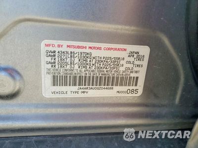 Zdjęcie 13 z 13 samochodu: 2016 MITSUBISHI OUTLANDER SPORT ES VIN:JA4AR3AU0GZ044688 - miniatura