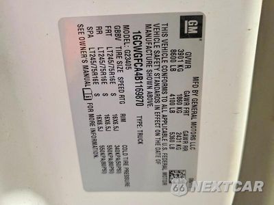 Zdjęcie 13 z 13 samochodu: 2011 CHEVROLET EXPRESS G2500 VIN:1GCWGFCA4B1169870 - miniatura