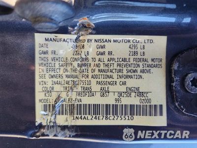 Zdjęcie 13 z 13 samochodu: 2008 NISSAN ALTIMA 2.5 S VIN:1N4AL24E78C275510 - miniatura