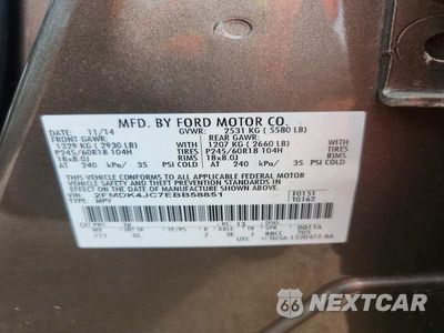 Zdjęcie 13 z 13 samochodu: 2014 FORD EDGE SEL VIN:2FMDK4JC7EBB58851 - miniatura