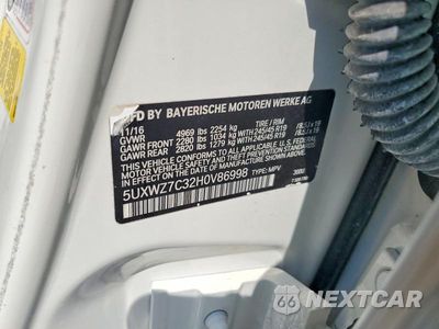 Zdjęcie 12 z 12 samochodu: 2017 BMW X3 SDRIVE28I VIN:5UXWZ7C32H0V86998 - miniatura
