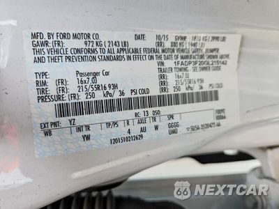 Zdjęcie 12 z 12 samochodu: 2016 FORD FOCUS SE VIN:1FADP3F20GL215142 - miniatura