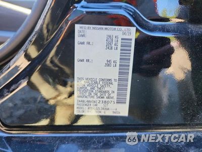 Zdjęcie 12 z 12 samochodu: 2019 NISSAN ALTIMA S VIN:1N4BL4BV3KC238075 - miniatura
