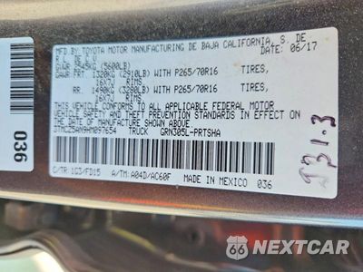 Zdjęcie 12 z 12 samochodu: 2017 TOYOTA TACOMA TRD OFF-ROAD VIN:3TMCZ5AN9HM097654 - miniatura