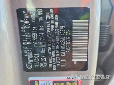Zdjęcie 12 z 12 samochodu: 2021 HYUNDAI ELANTRA SEL VIN:KMHLM4AG8MU148279 - miniatura