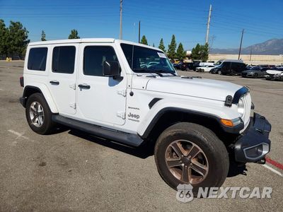 Czwarte zdjęcie samochodu z boku: 2018 JEEP WRANGLER UNLIMITED SAHARA VIN:1C4HJXEG4JW138640 - miniatura