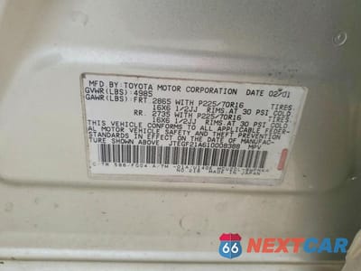 Zdjęcie 13 z 13 samochodu: 2001 TOYOTA HIGHLANDER BASE VIN:JTEGF21A610008388 - miniatura