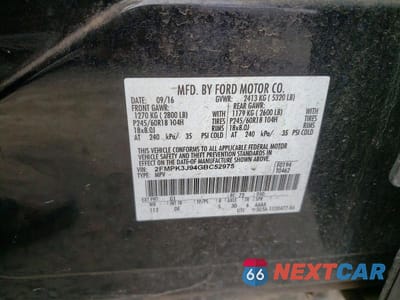 Zdjęcie 12 z 12 samochodu: 2016 FORD EDGE SEL VIN:2FMPK3J94GBC52975 - miniatura