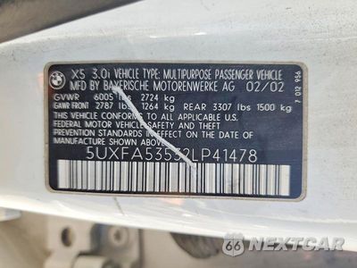 Zdjęcie 13 z 13 samochodu: 2002 BMW X5 3.0I VIN:5UXFA53532LP41478 - miniatura