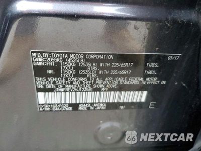 Zdjęcie 12 z 12 samochodu: 2017 TOYOTA RAV4 XLE VIN:JTMWFREV2HJ123581 - miniatura
