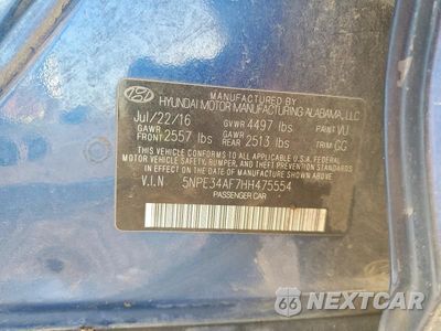 Zdjęcie 12 z 12 samochodu: 2017 HYUNDAI SONATA SPORT VIN:5NPE34AF7HH475554 - miniatura