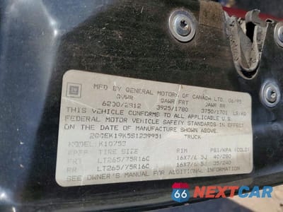 Zdjęcie 12 z 12 samochodu: 1995 CHEVROLET GMT-400 K1500 VIN:2GCEK19K5S1239951 - miniatura