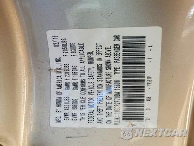 Zdjęcie 12 z 12 samochodu: 2013 HONDA ACCORD EX VIN:1HGCR2F70DA115606 - miniatura