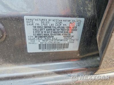 Zdjęcie 12 z 12 samochodu: 2023 NISSAN VERSA S VIN:3N1CN8DV6PL825754 - miniatura